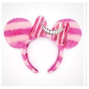 Disney Cheshire Cat Plush Ear Headband Alice in Wonderland NWT